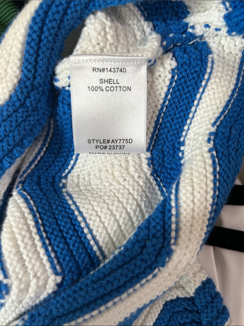 Tuckernuck Blue and White Chevron Knit Maxi Dress - Picture 8 of 8